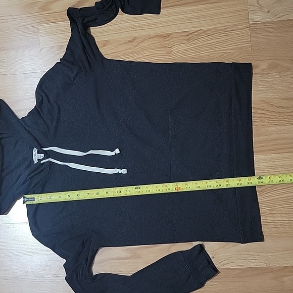 Express One Eleven heather grey long sleeve extra lightweight hoodie - Picture 4 of 7